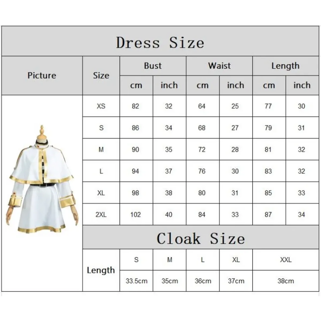 Frieren: Beyond Journey’s End Cosplay Costume – Dress with Wig & Accessories - All Dresses - Cosplay - 6