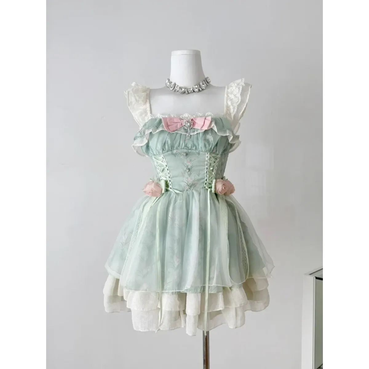 Fairy Ruffle Bow Lolita JSK Dress - All Dresses - Lolita Dress - 1
