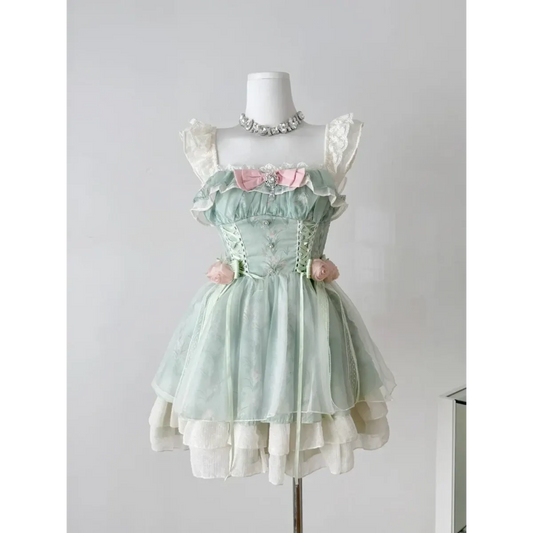 Fairy Ruffle Bow Lolita JSK Dress - All Dresses - Lolita Dress - 1