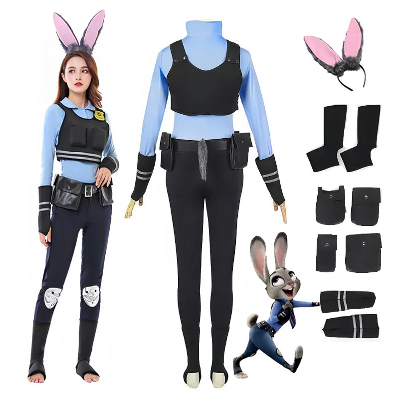 Judy Hopps Cosplay Costume – Zootopia Police Uniform with Ears - Cosplay - Costumes - 2024 - 2 - Worldwide Shipping