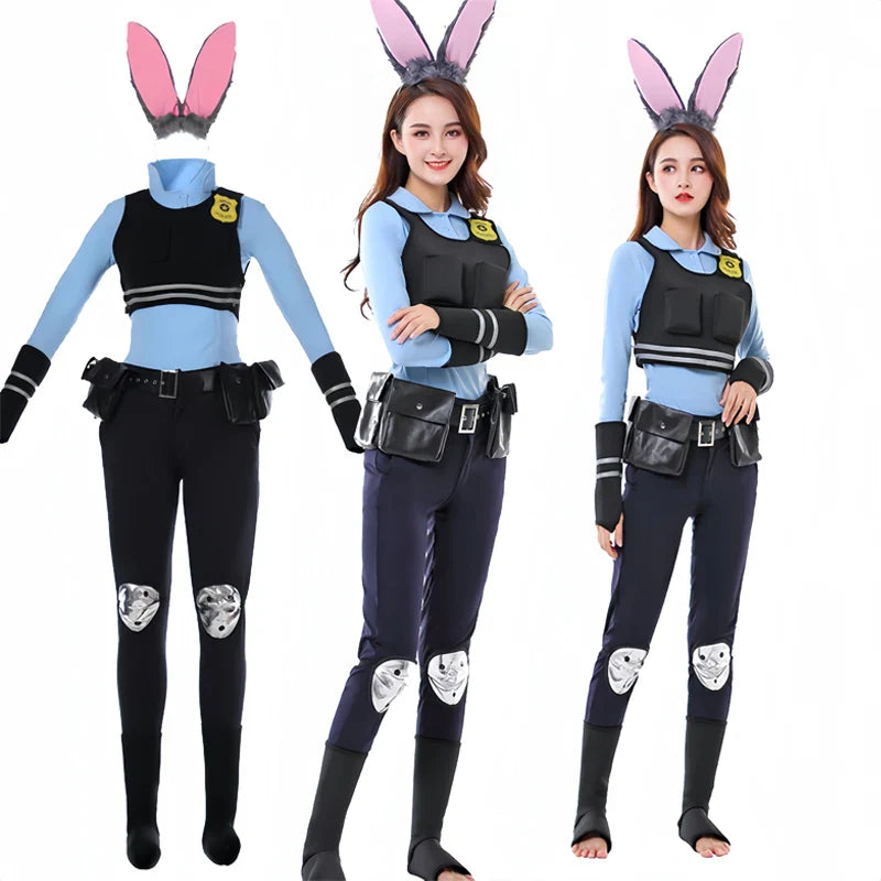 Judy Hopps Cosplay Costume – Zootopia Police Uniform with Ears - Cosplay - Costumes - 2024 - 4 - Worldwide Shipping