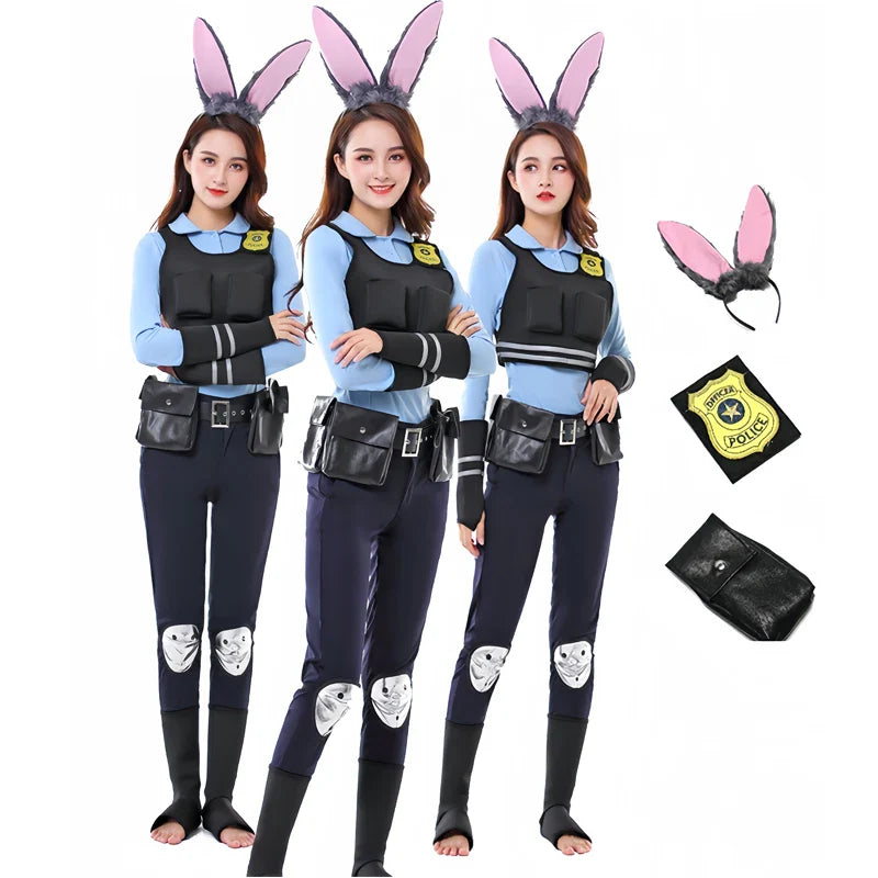 Judy Hopps Cosplay Costume – Zootopia Police Uniform with Ears - Cosplay - Costumes - 2024 - 3 - Worldwide Shipping