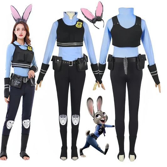 Judy Hopps Cosplay Costume – Zootopia Police Uniform with Ears - Cosplay - Costumes - 2024 - 1 - Worldwide Shipping