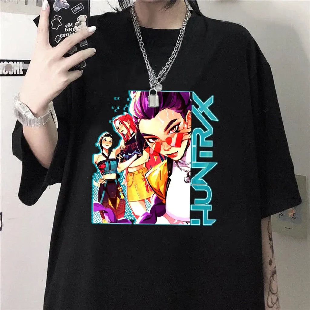 K-Pop Demon Hunters Graphic Oversized Tee - T-Shirts - T-Shirt - 1