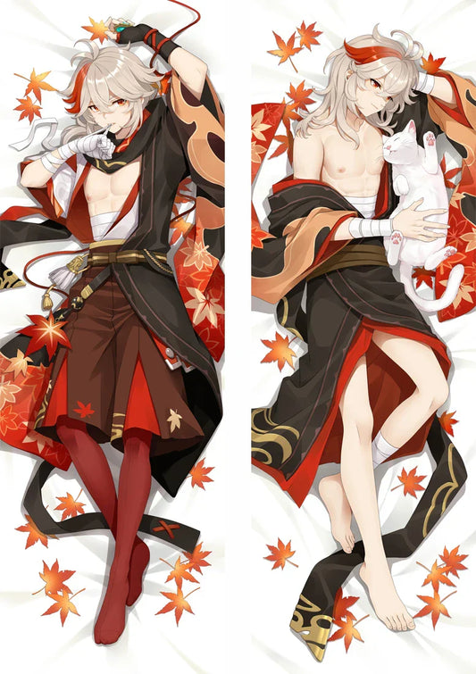 Kaedehara Kazuha Genshin Impact - Cute Anime Dakimakura - Red / 34x100cm Peach Skin - Anime - Clothing - 1 - 2024