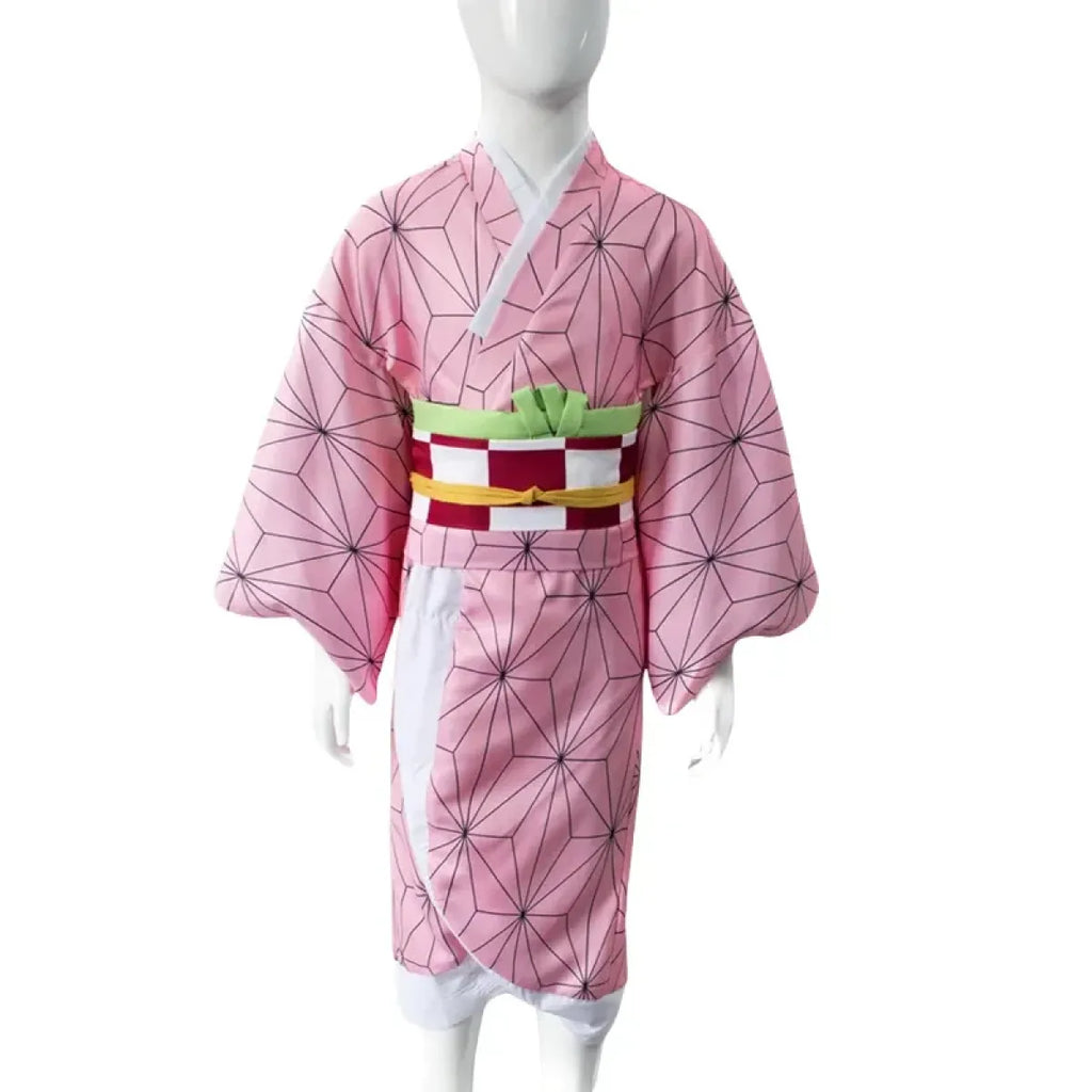 Kamado Nezuko Cosplay Costume Set with Wig - Anime - Cosplay - 3