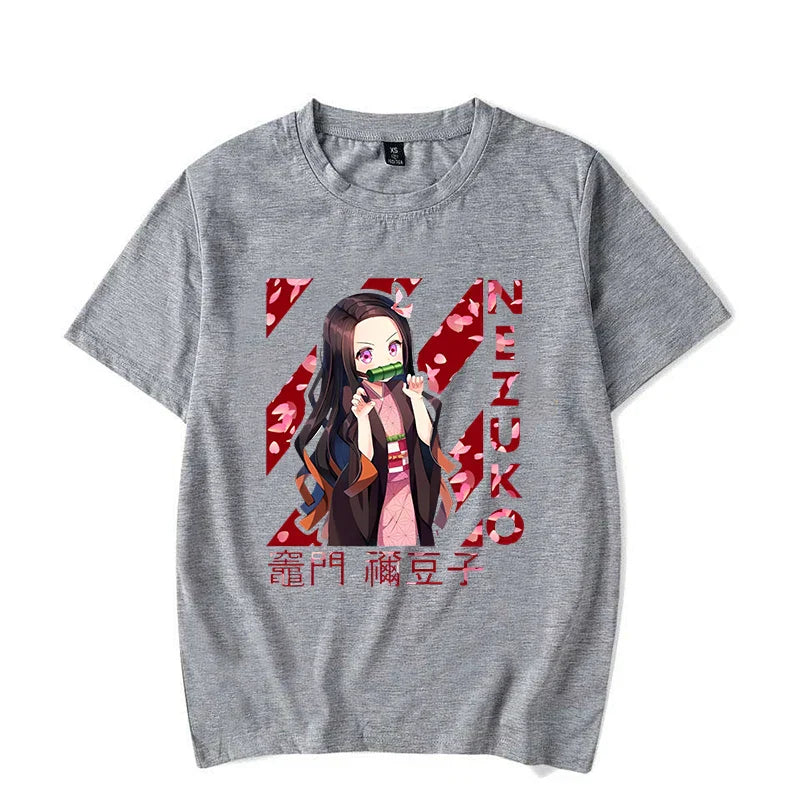 Nezuko’s Charm Anime Tee - Gray / XS - T-Shirts - Shirts & Tops - 7 - 2024