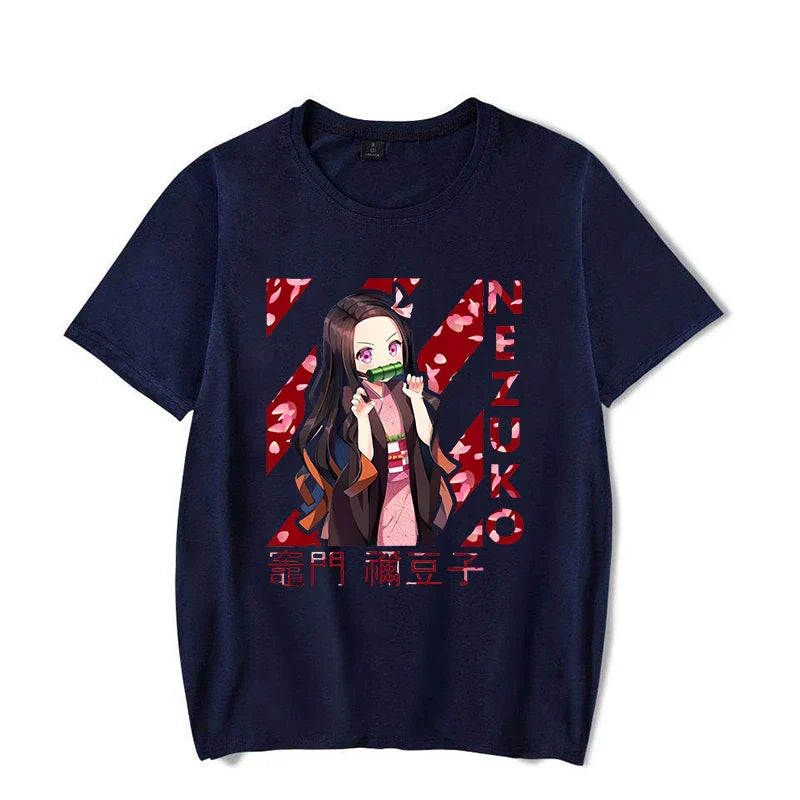 Nezuko’s Charm Anime Tee - Dark Blue / 4XL - T-Shirts - Shirts & Tops - 8 - 2024