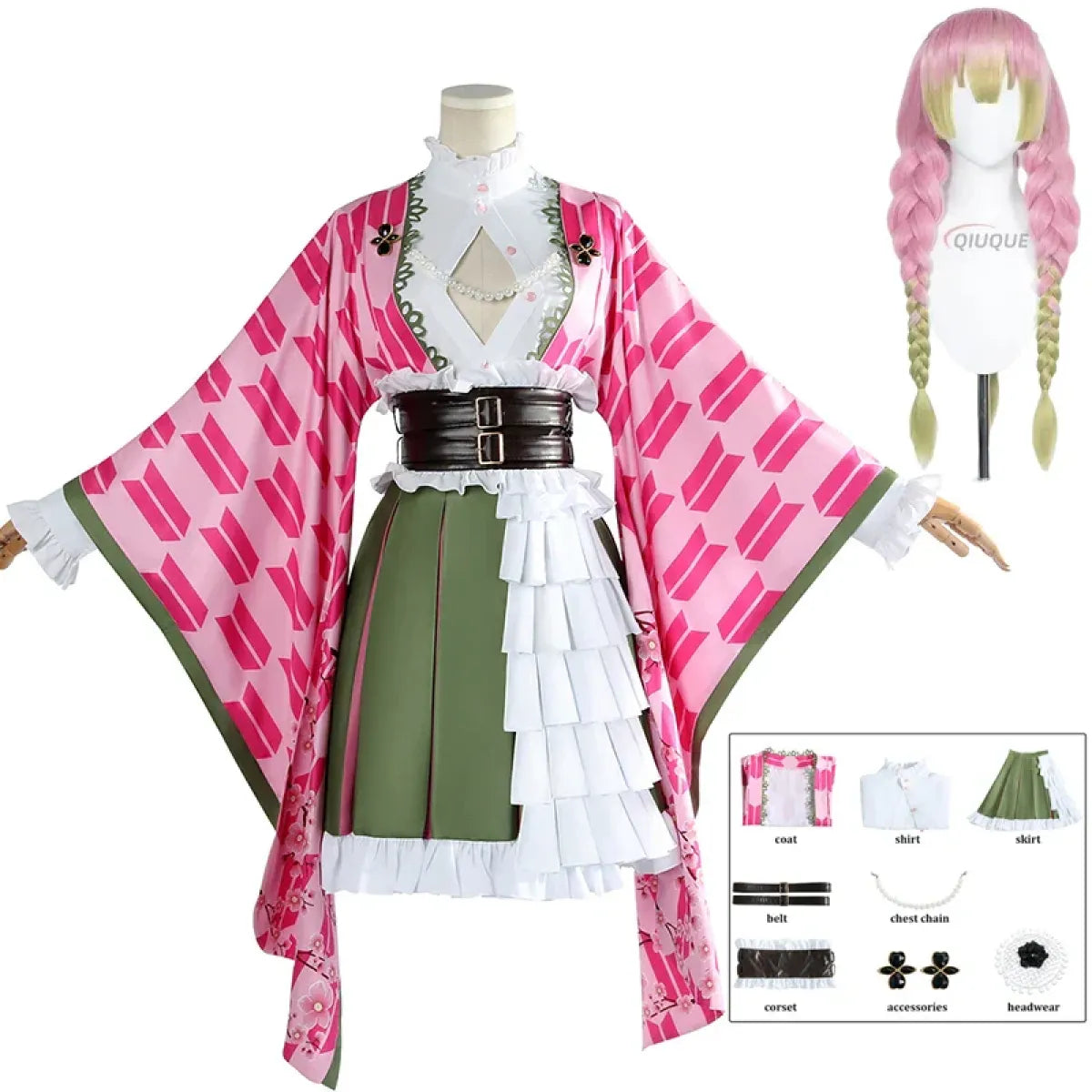 Kanroji Mitsuri 5th Anniversary Maid Cosplay Set - Cosplay - Cosplay - 1