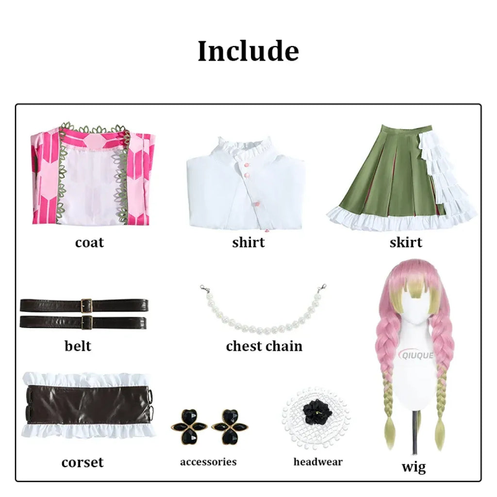 Kanroji Mitsuri 5th Anniversary Maid Cosplay Set - Cosplay - Cosplay - 6