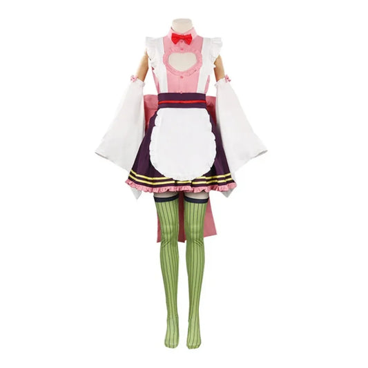 Kanroji Mitsuri Cosplay Maid Apron Dress Set - All Dresses - Cosplay - 2