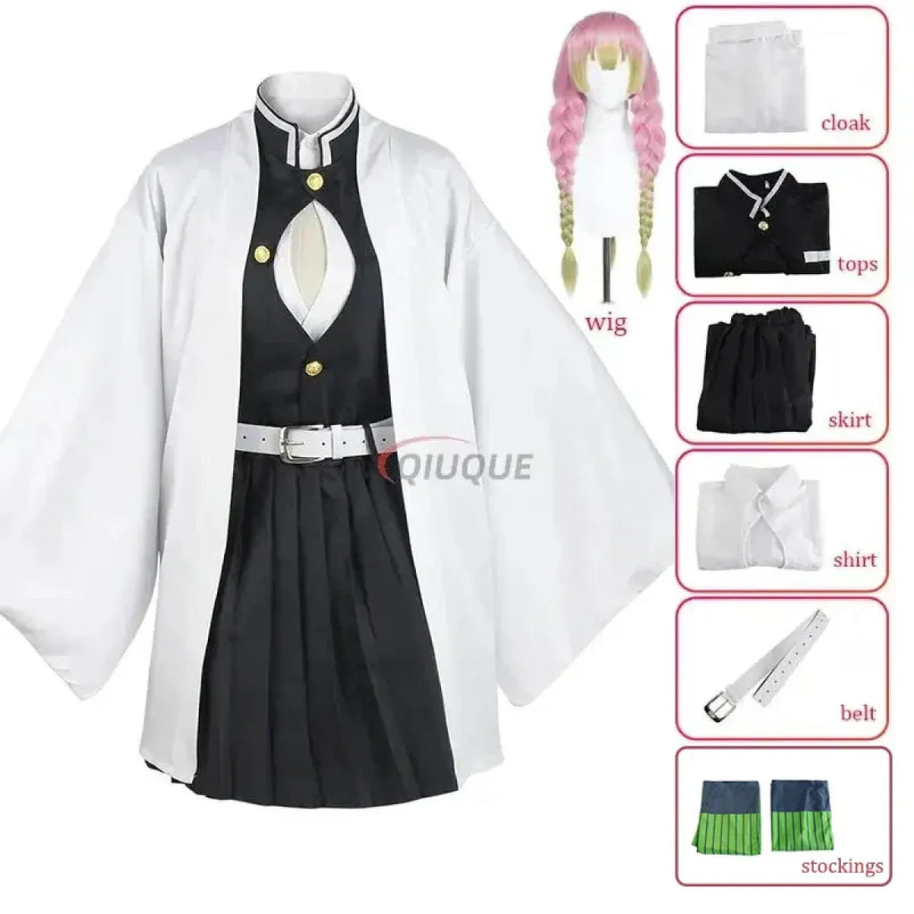 Kanroji Mitsuri Cosplay Costume Set with Wig - Cosplay - Cosplay - 6