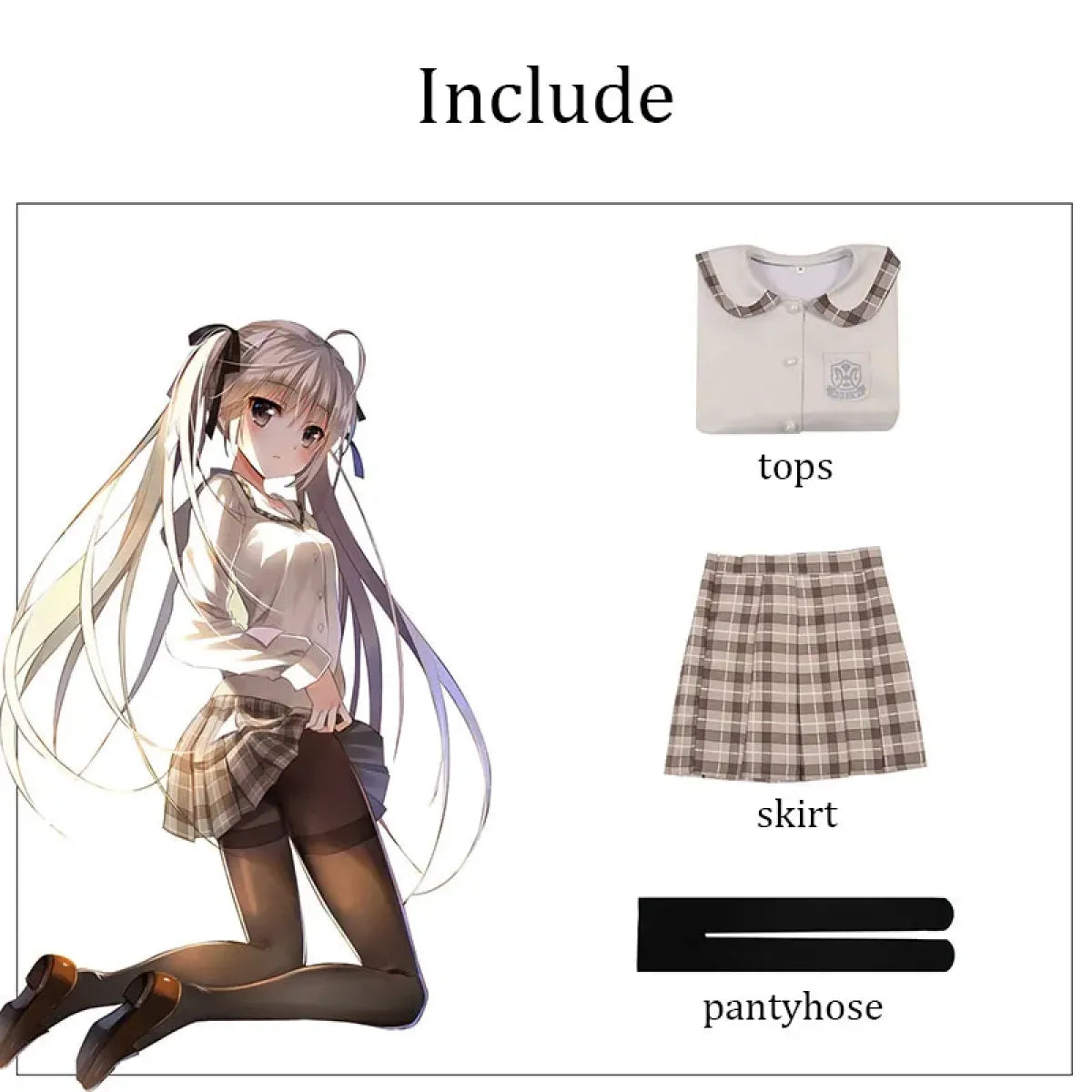 Kasugano Sora School Uniform Cosplay Set - Anime - Cosplay - 9