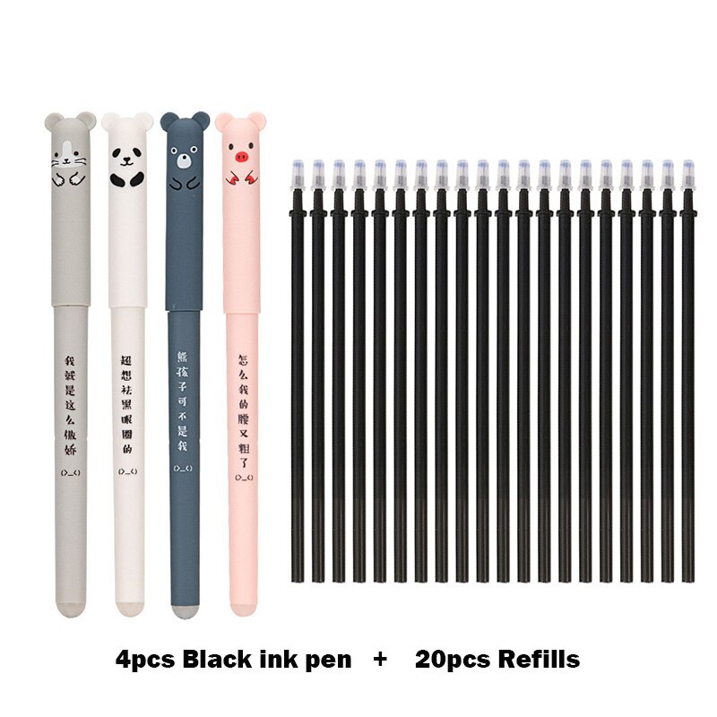 Kawaii Animal Gel Pen Set - Black - Stationary & More - Clothing - 7 - 2024