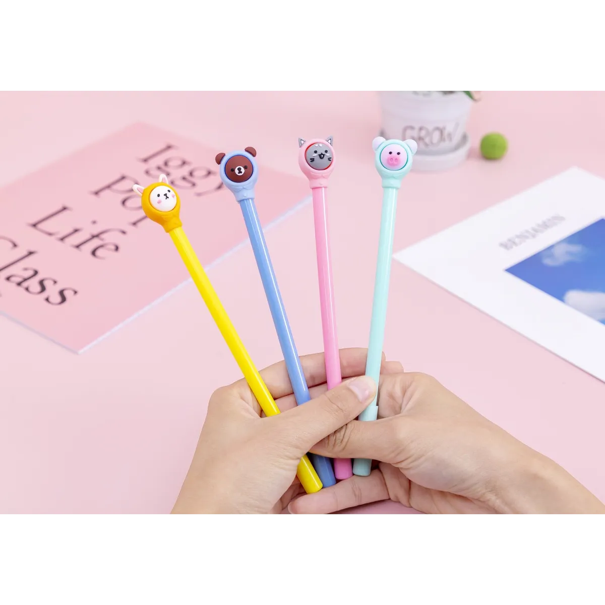 1pc Kawaii Animals Gel Pen - Stationery & More - 8