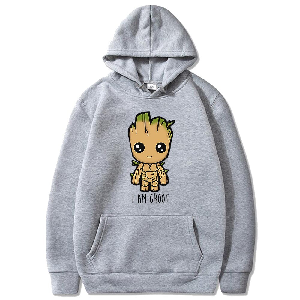 Kawaii Baby Groot Hoodie - Light Gray / XXL - Women’s Clothing & Accessories - Shirts & Tops - 11 - 2024