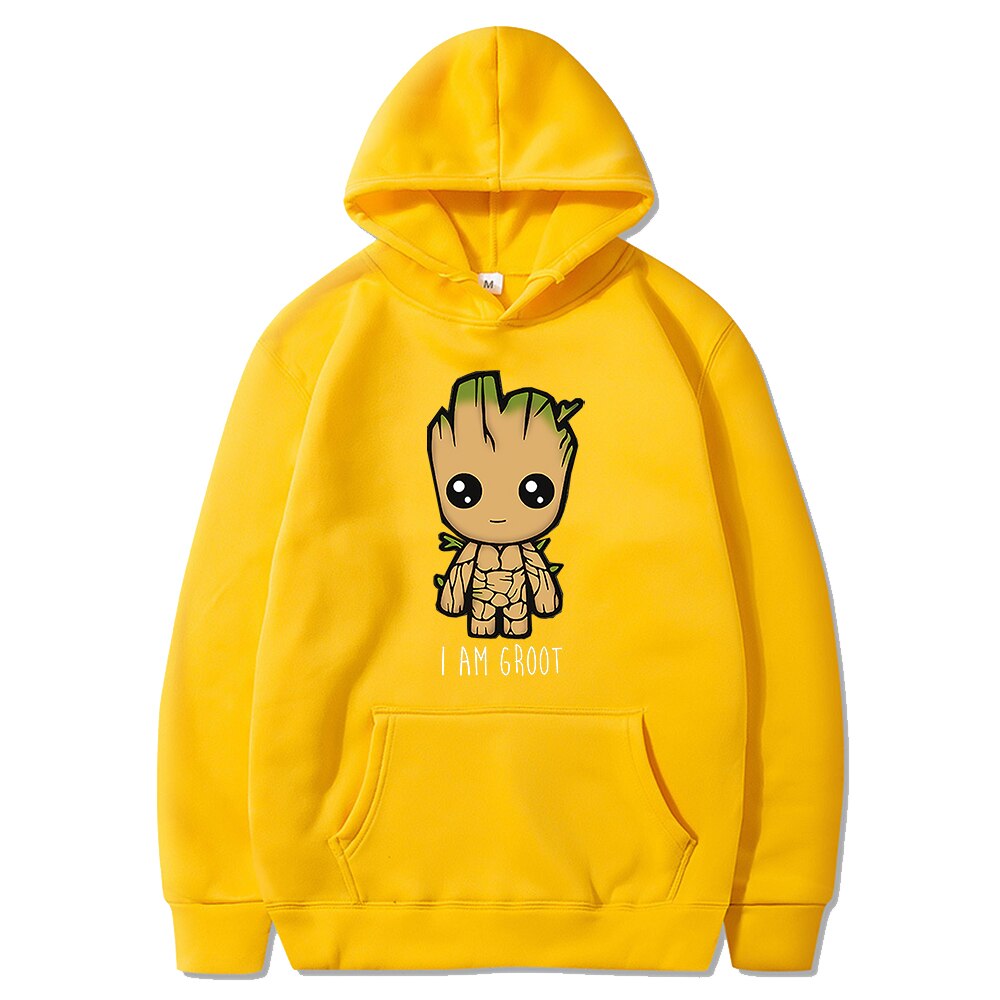 Kawaii Baby Groot Hoodie - Yellow / XXL - Women’s Clothing & Accessories - Shirts & Tops - 8 - 2024