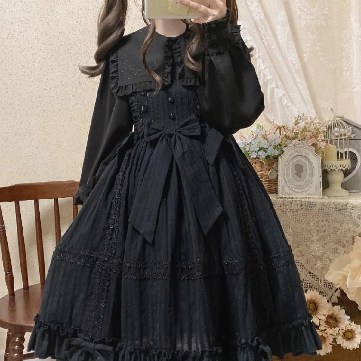 Kawaii Bow Blouse Lolita Shirt - All Dresses - 3