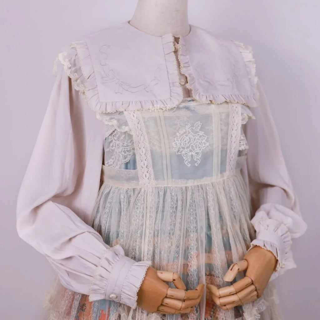 Kawaii Bow Blouse Lolita Shirt - All Dresses - 6