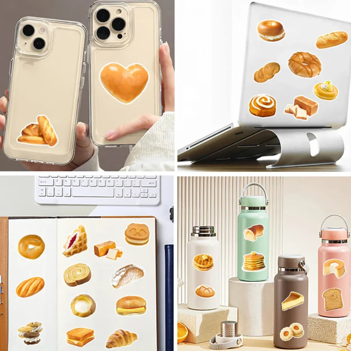 Kawaii Bread Food Stickers Pack - Cute Scrapbooking & Car Decals - Stickers - 6