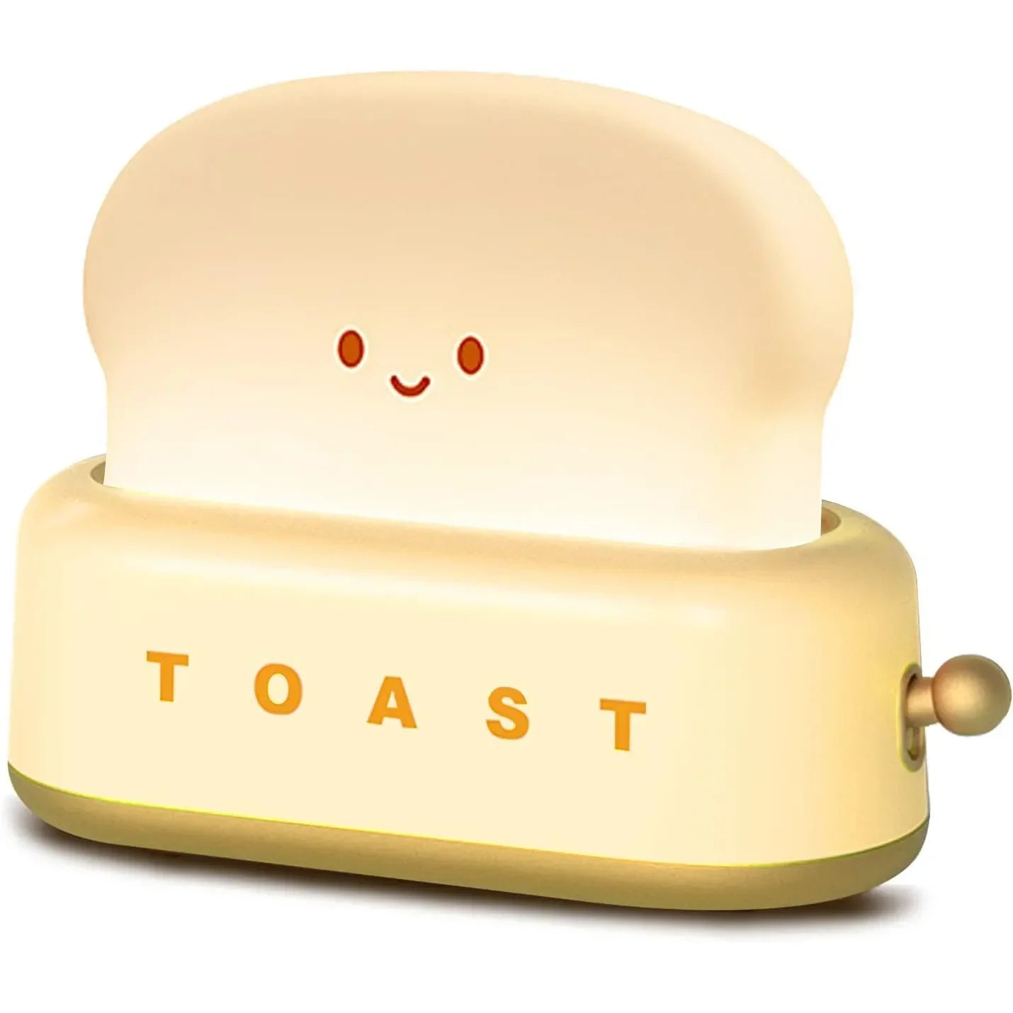 Toast LED Night Light – Kawaii Bread Lamp with Timer & Adjustable Brightness - Yellow / USB Plug - Stationary & More