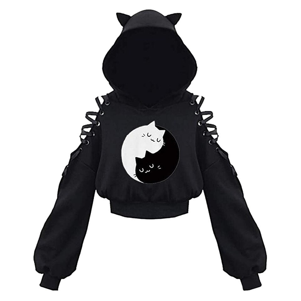 Kawaii Cat Ears Hoodie - B / S - Women’s Clothing & Accessories - Shirts & Tops - 16 - 2024