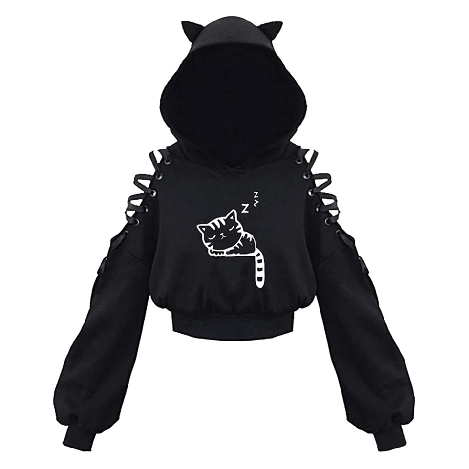 Kawaii Cat Ears Hoodie - D / S - Women’s Clothing & Accessories - Shirts & Tops - 17 - 2024