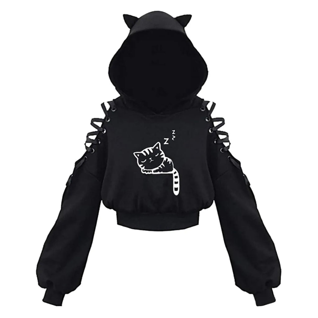 Kawaii Cat Ears Hoodie - Women’s Clothing & Accessories - Hooded - 17