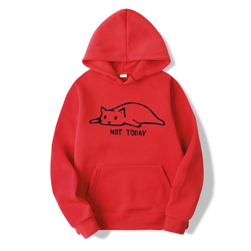 ’Not Today’ Hoodie - Red / S - Women’s Clothing & Accessories - Shirts & Tops - 17 - 2024