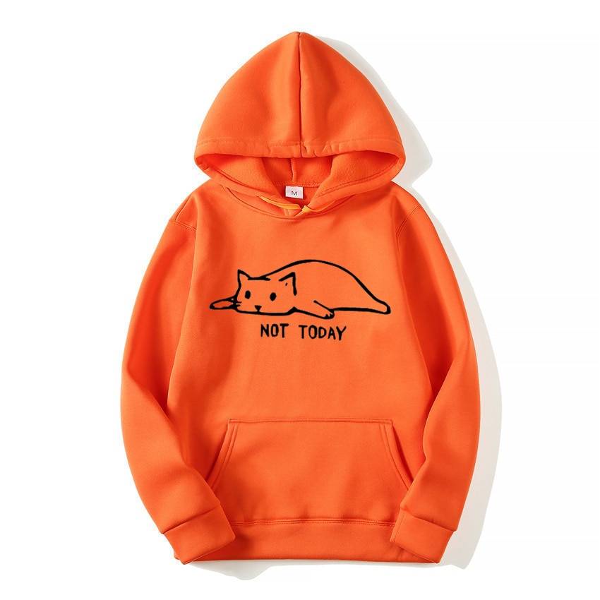 ’Not Today’ Hoodie - Orange / S - Women’s Clothing & Accessories - Shirts & Tops - 20 - 2024