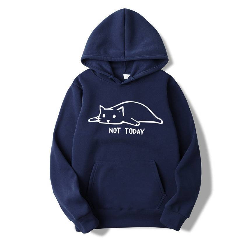 ’Not Today’ Hoodie - Dark Blue / S - Women’s Clothing & Accessories - Shirts & Tops - 24 - 2024