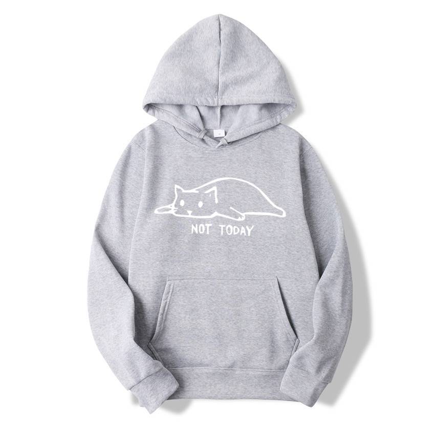 ’Not Today’ Hoodie - Gray / S - Women’s Clothing & Accessories - Shirts & Tops - 29 - 2024