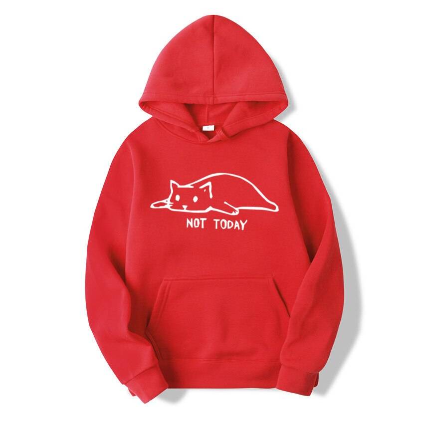 ’Not Today’ Hoodie - Dark Red / XXL - Women’s Clothing & Accessories - Shirts & Tops - 28 - 2024