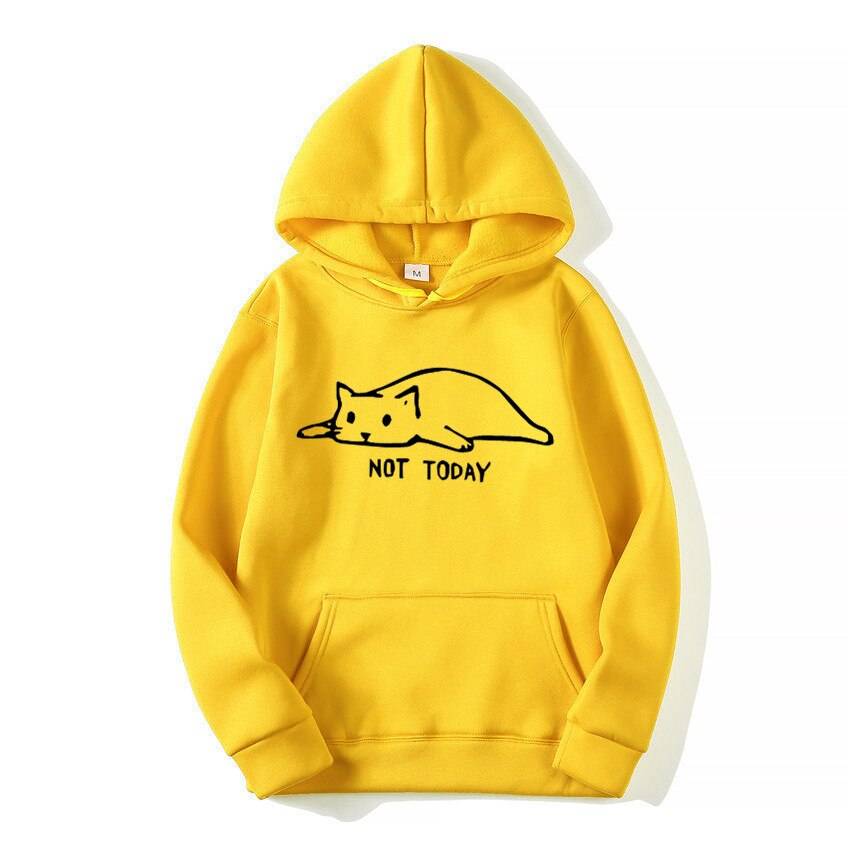 ’Not Today’ Hoodie - Yellow / S - Women’s Clothing & Accessories - Shirts & Tops - 22 - 2024