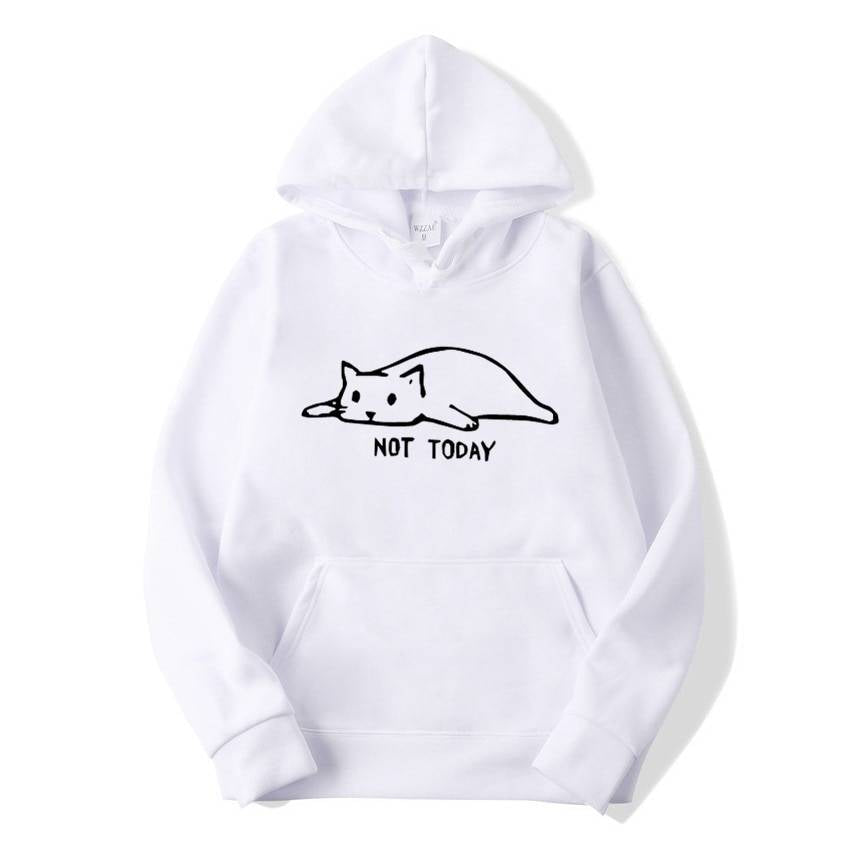 ’Not Today’ Hoodie - White / S - Women’s Clothing & Accessories - Shirts & Tops - 15 - 2024