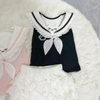 Kawaii Cat Lace Sailor Crop Top - T-Shirts - Sleeveless - Women T-shirts - 6