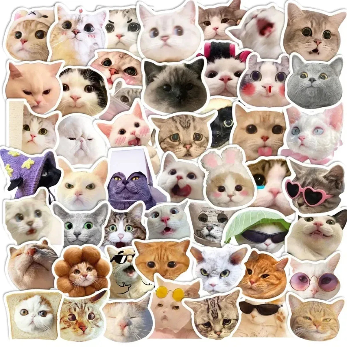 Kawaii Cat Mood Stickers - Aesthetic Decor for DIY & More - Best Sellers - 10