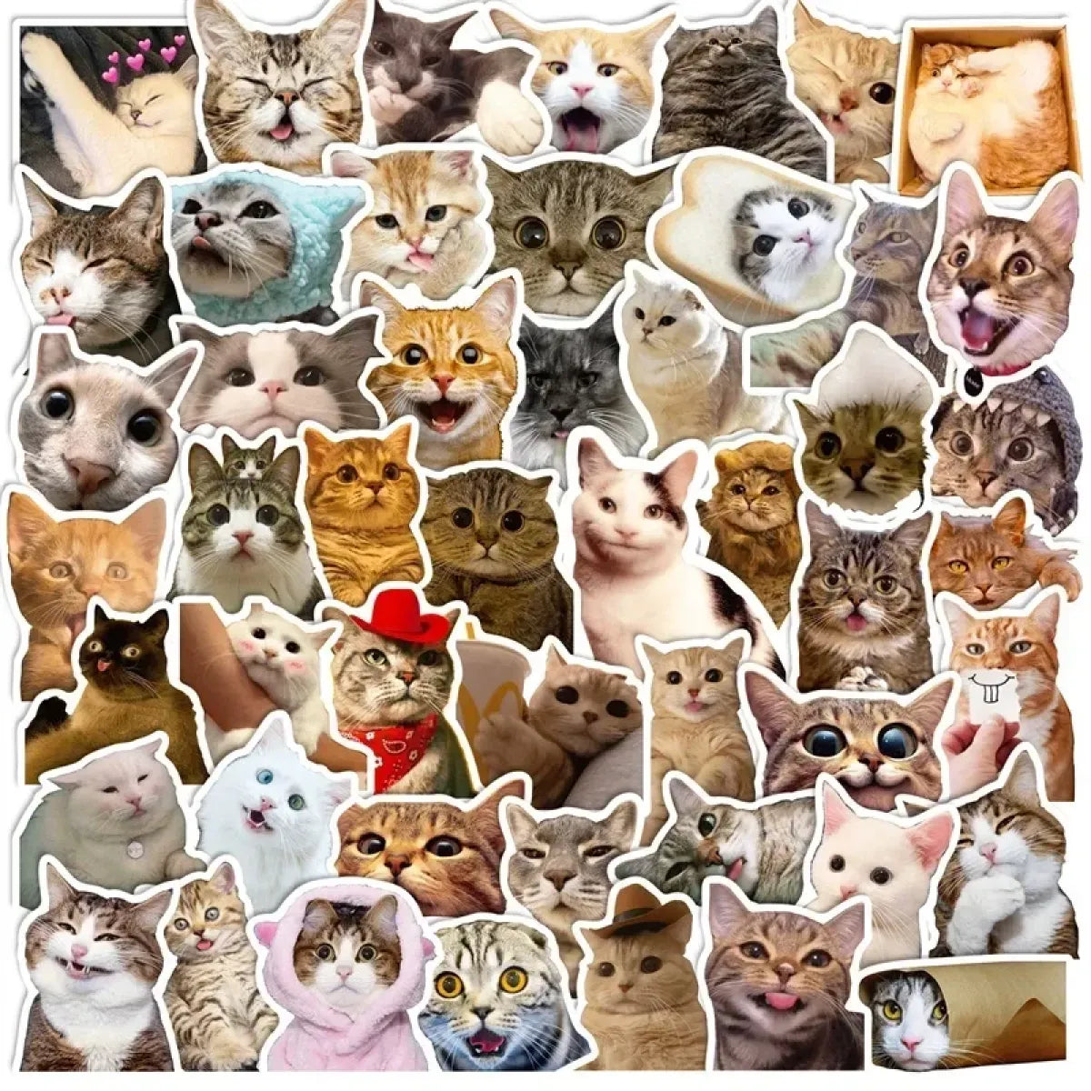 Kawaii Cat Mood Stickers - Aesthetic Decor for DIY & More - Best Sellers - 7