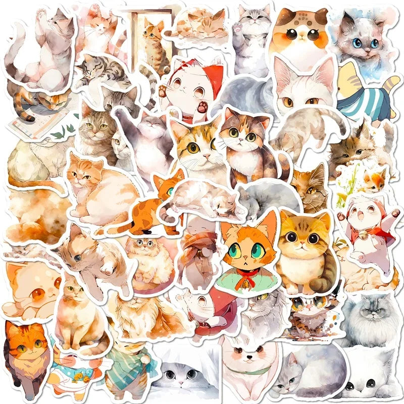 Kawaii Cat Mood Stickers - Aesthetic Decor for DIY & More - 10PCS 1 - All Products - Decorative Stickers - 8 - 2024