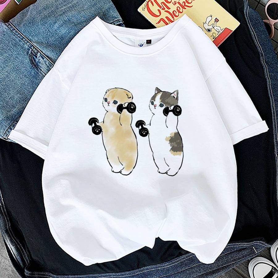 Kawaii Cat Graphic Tees - T-Shirts - Shirts & Tops - 10 - 2024