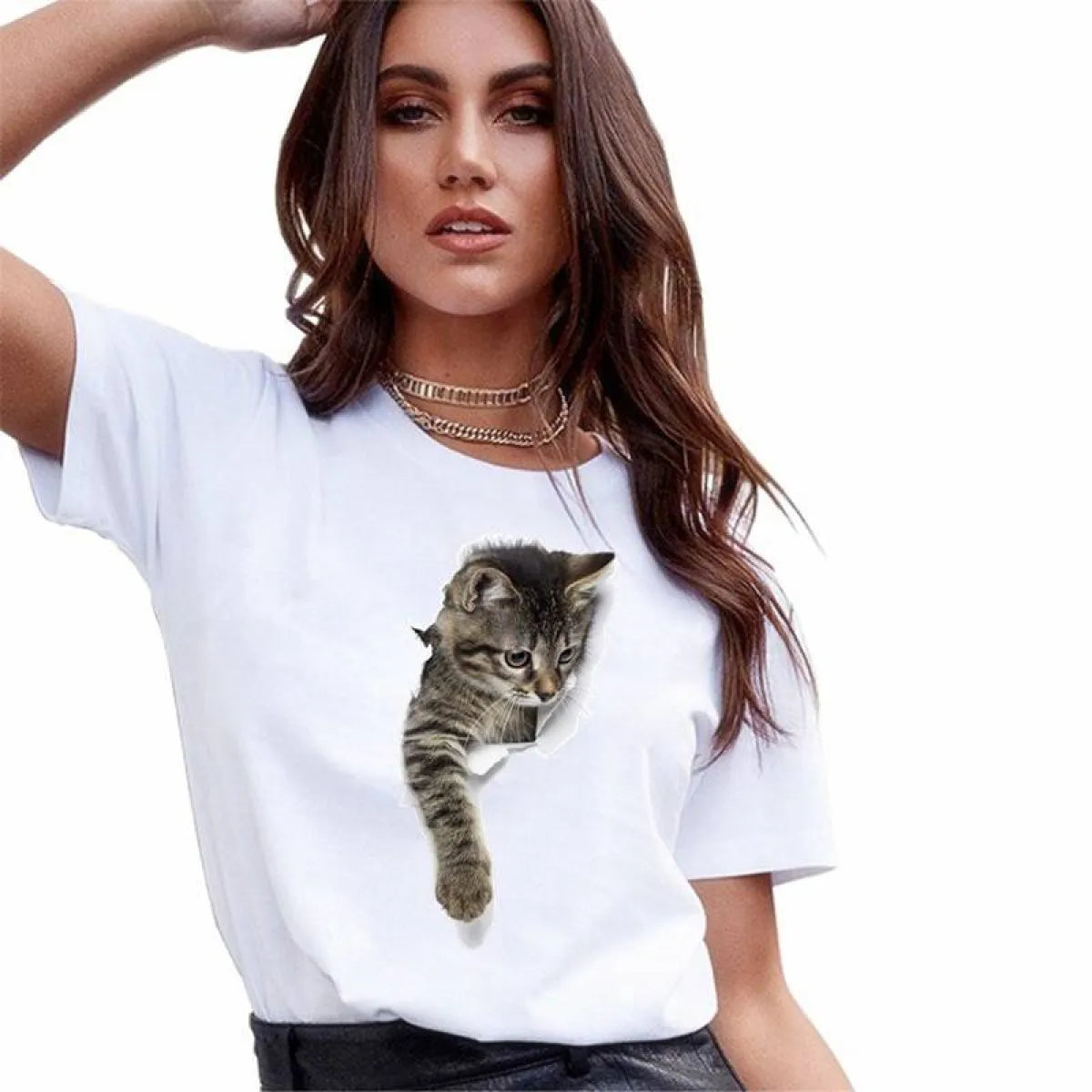 Kawaii Cat T-Shirt - T-Shirts - 1