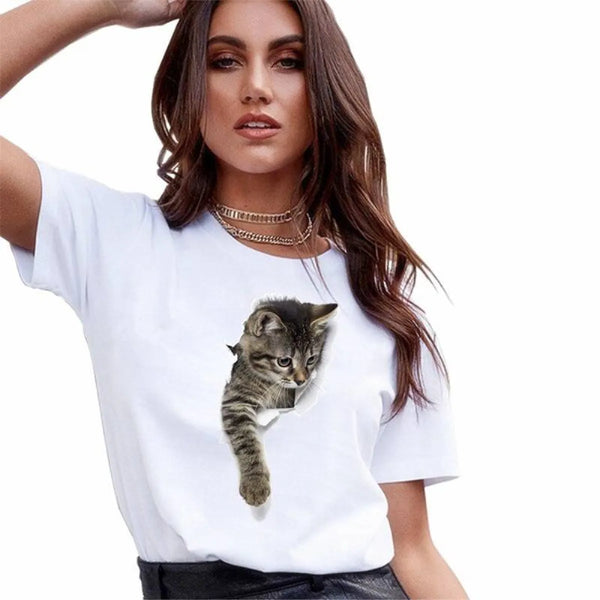 Kawaii Cat T-Shirt - T-Shirts - 1