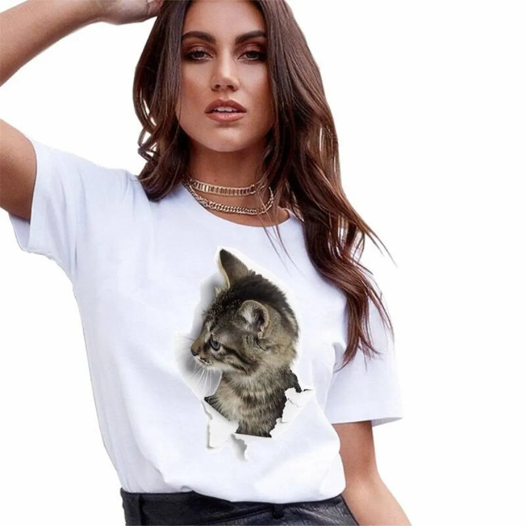 Kawaii Cat T-Shirt - T-Shirts - 8