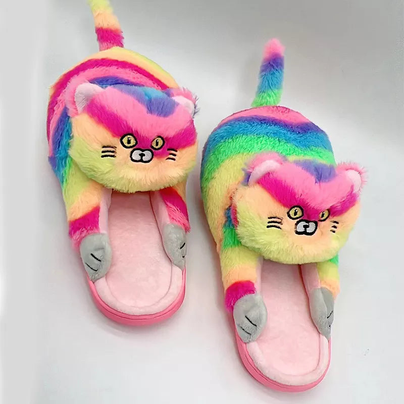 Kawaii Cat Winter Slippers for Women & Men - Multicolored / 4.5 - Women’s Clothing & Accessories - Shoes - 11 - 2024