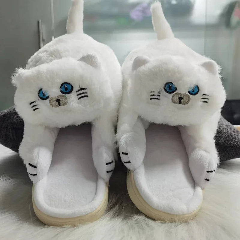 Kawaii Cat Winter Slippers for Women & Men - Women’s Clothing & Accessories - Shoes - 4 - 2024