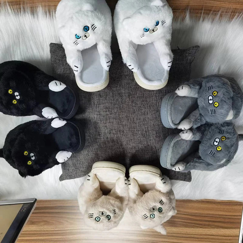 Kawaii Cat Winter Slippers for Women & Men - Women’s Clothing & Accessories - Shoes - 6 - 2024