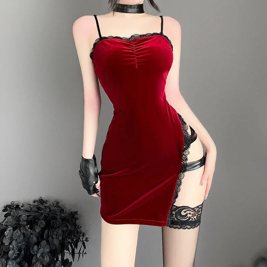 Kawaii Cheongsam Bodycon Cosplay Lingerie - Red / One Size - Dresses - Lingerie - 1 - 2024