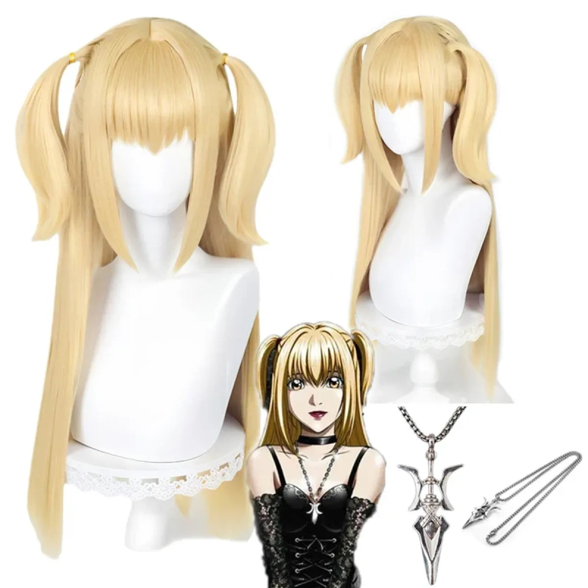 Misa Amane Cosplay Wig – Death Note Blonde Twin Tails with Wig Cap Set - Cosplay - Cosplay - 1