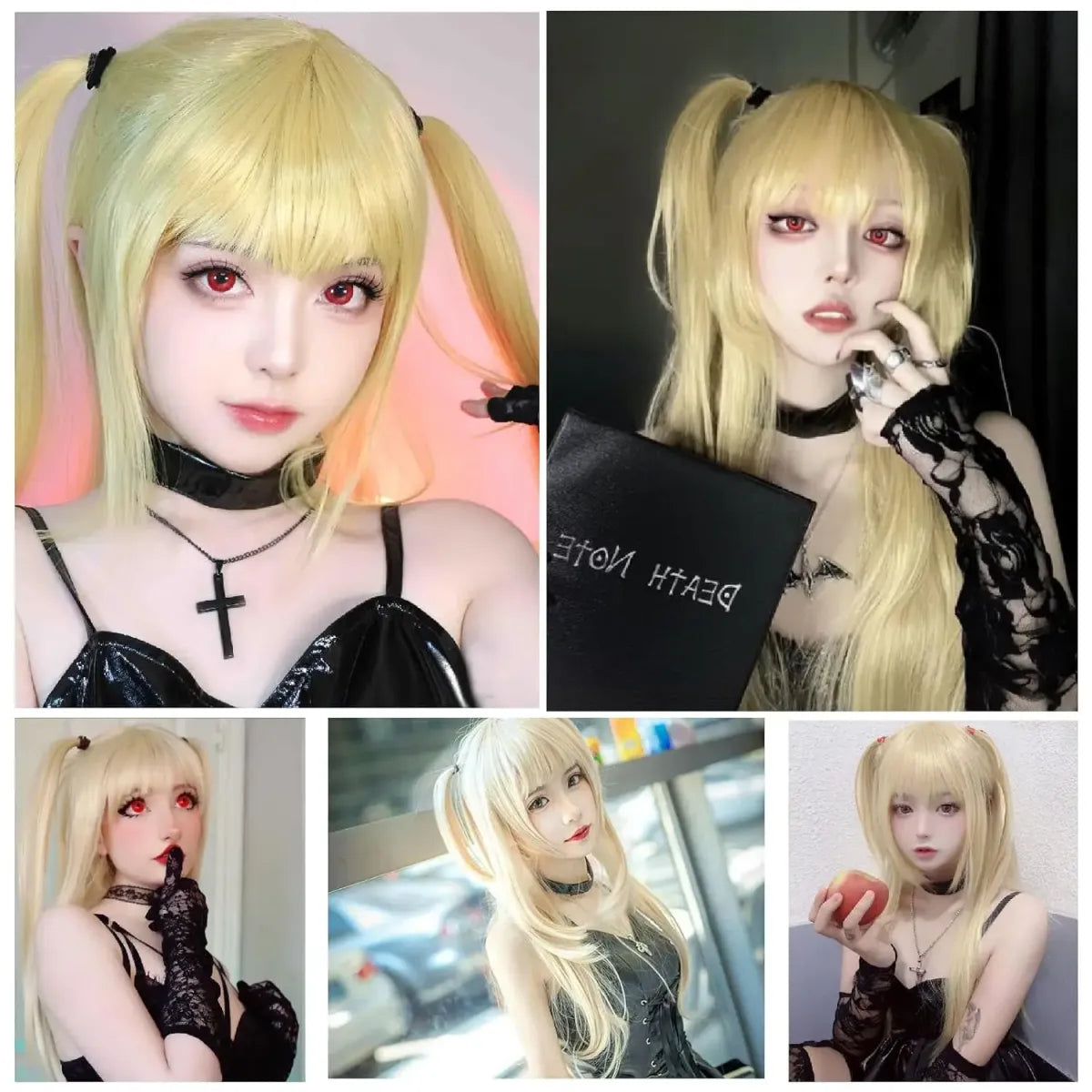 Misa Amane Cosplay Wig – Death Note Blonde Twin Tails with Wig Cap Set - Cosplay - Cosplay - 8