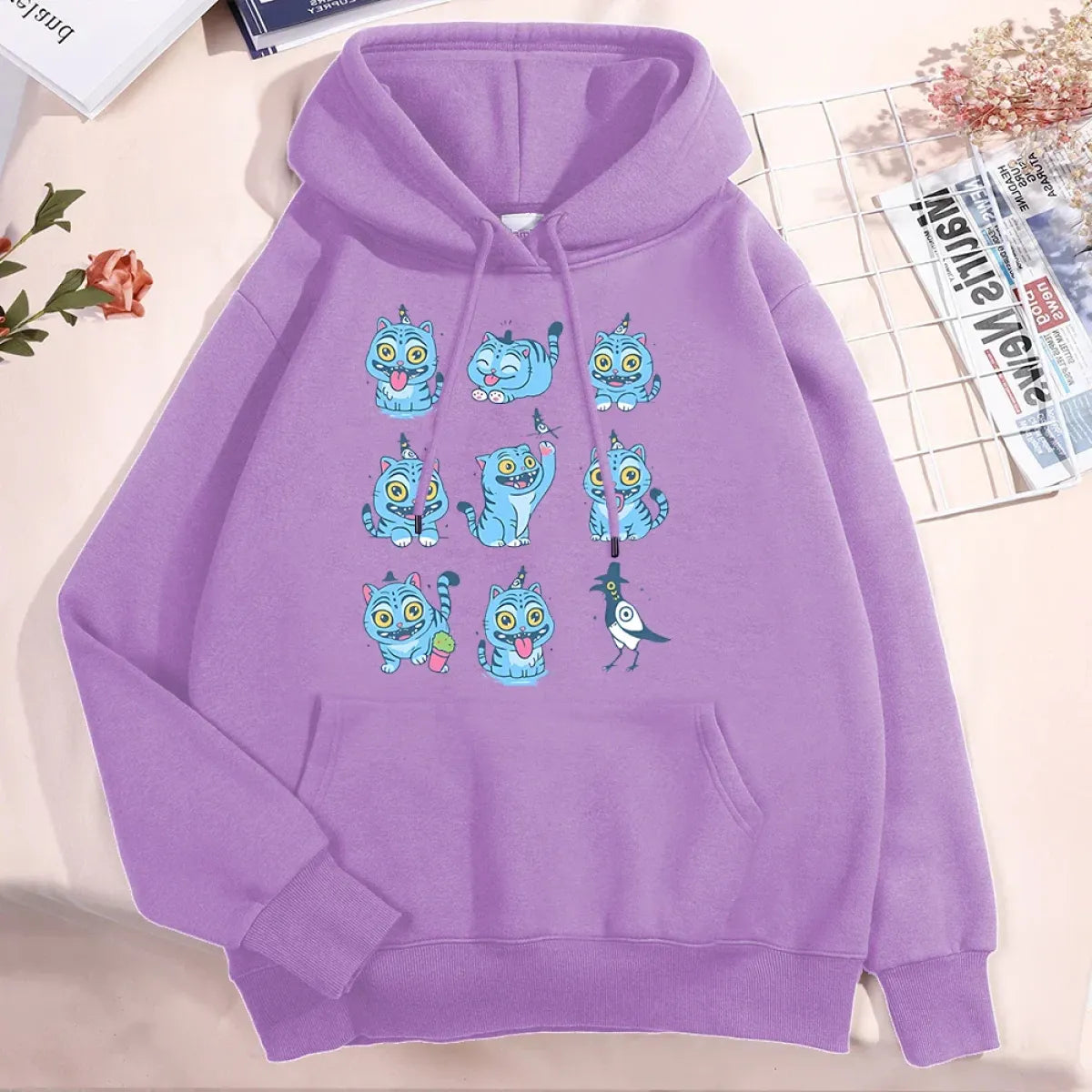 Kawaii Demon Tiger Hoodie - Unisex Fleece - Best Sellers - Hoodie - 3